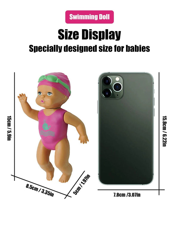 Planet Gates Swimming Doll / Other 1pcs 6 Inch Mini Swimming Doll Kids Bathroom Bath Toy Baby Bathtub Toy on chain automatic Swimming Little Doll