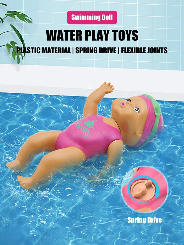 Planet Gates Swimming Doll / Other 1pcs 6 Inch Mini Swimming Doll Kids Bathroom Bath Toy Baby Bathtub Toy on chain automatic Swimming Little Doll