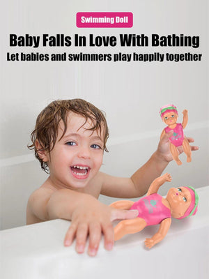 Planet Gates Swimming Doll / Other 1pcs 6 Inch Mini Swimming Doll Kids Bathroom Bath Toy Baby Bathtub Toy on chain automatic Swimming Little Doll