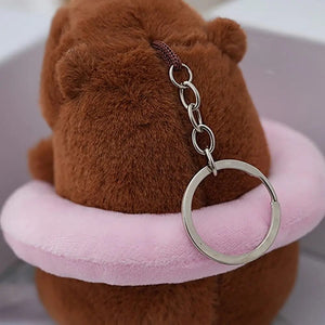 Planet Gates Swimming Ring Capybara Plush Capybara Keychain Stuffed Animals Cute Toy Capybara Bag Pendant Headgear Capybara Doll