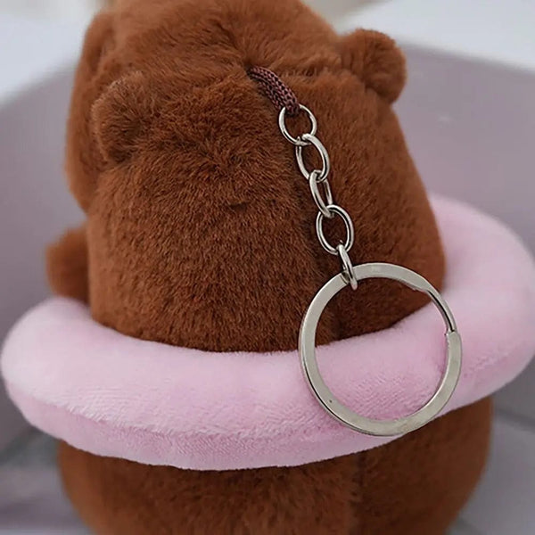 Planet Gates Swimming Ring Capybara Plush Capybara Keychain Stuffed Animals Cute Toy Capybara Bag Pendant Headgear Capybara Doll