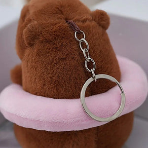 Planet Gates Swimming Ring Capybara Plush Capybara Keychain Stuffed Animals Cute Toy Capybara Bag Pendant Headgear Capybara Doll