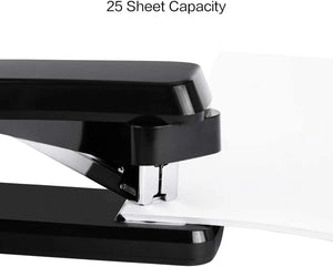 Planet Gates Swing-Arm Swivel Stapler  25 Sheet Capacity 360 Degree Rotate Desktop Staplers For Booklet Or Book Binding Black