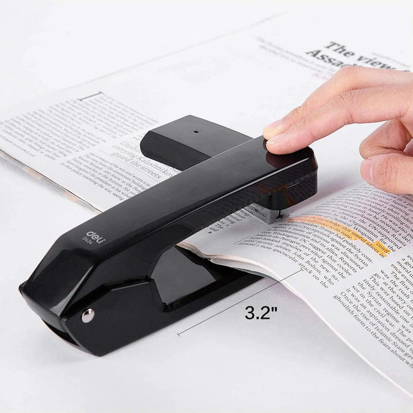 Planet Gates Swing-Arm Swivel Stapler  25 Sheet Capacity 360 Degree Rotate Desktop Staplers For Booklet Or Book Binding Black
