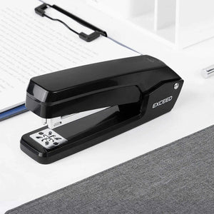 Planet Gates Swing-Arm Swivel Stapler  25 Sheet Capacity 360 Degree Rotate Desktop Staplers For Booklet Or Book Binding Black