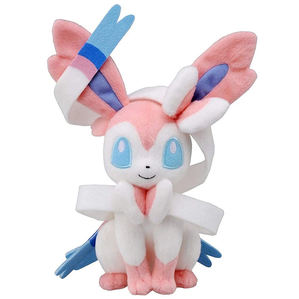 Planet Gates Sylveon / 24cm 24cm Pokemon Sylveon Eevee Plush Doll Stuffed Toy Kawaii Pink Fairy Elf Maiden Decorations Gift