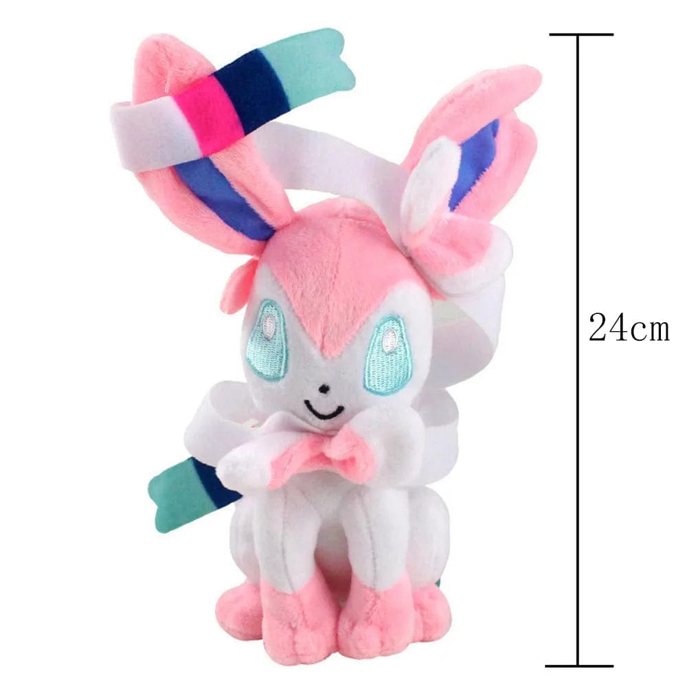 Planet Gates Sylveon / 24cm 24cm Pokemon Sylveon Eevee Plush Doll Stuffed Toy Kawaii Pink Fairy Elf Maiden Decorations Gift