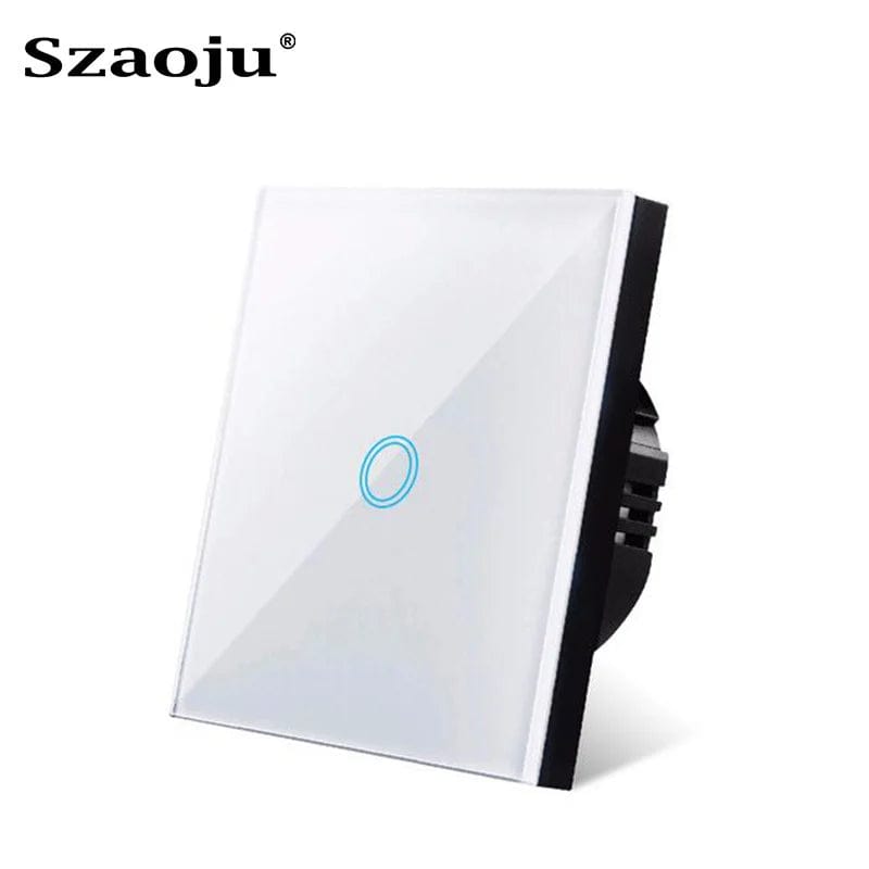 Planet Gates Szaoju EU Touch Switch LED Crystal Glass Panel Wall Lamp Light Switch 1/2/3 Gang AC100-240V LED Sensor Switches Interruttore