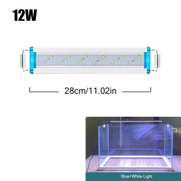 Planet Gates SZD-B30BW Super Slim LEDs Aquarium Lighting Aquatic Plant Light 18-75CM Extensible Waterproof Clip on Lamp For Fish Tank