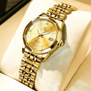 Planet Gates T-all gold / United States OLEVS Elegant Fashion Women's Watches Luxury Brand Original Quartz Watch for Ladies Waterproof Stainless Steel Luminous Date
