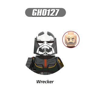 Planet Gates T-G0128 G0117 Clone Trooper Cody Thorn Building Blocks Captain Vaughn Mini Figurine Wrecker Bricks Hunter Figure Kids Toys