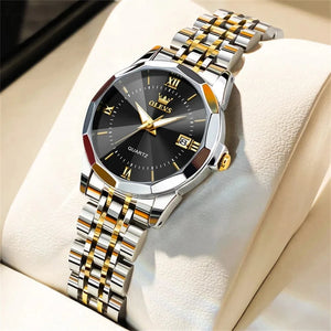 Planet Gates T-gold black / United States OLEVS Elegant Fashion Women's Watches Luxury Brand Original Quartz Watch for Ladies Waterproof Stainless Steel Luminous Date