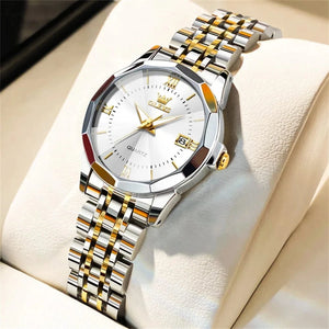 Planet Gates T-gold white / United States OLEVS Elegant Fashion Women's Watches Luxury Brand Original Quartz Watch for Ladies Waterproof Stainless Steel Luminous Date
