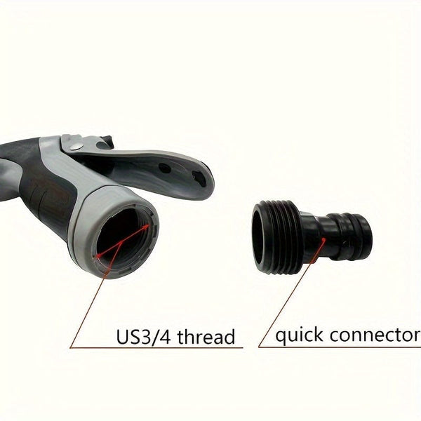 Planet Gates T8 foam water gun 1pc Convenient High Pressure Car Cleaning Water Gun 3/4", Garden Hose Nozzle, Garden Watering Hose Sprayer, Household Cleaning Tool, Long Handle Spray Gun