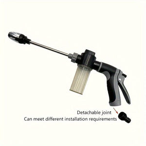 Planet Gates T8 foam water gun 1pc High Pressure Car Wash Water Gun, Garden Hose Nozzle, Garden Water Gun, Metal Extended Rod Rubber Handle Spray Gun Nozzle Household Car Wash Tool