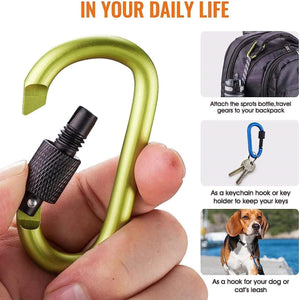 Planet Gates Tactical Carabiner Tourist Carabin Clip Keys Keychain Set Aluminum Alloy Camping Survival Buckle Multi Tool Key Holder