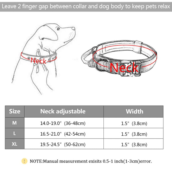 Planet Gates Tactical Dog Collar Military Adjustable Duarable Nylon Lead For Medium Large Walking Training Pet Accessory Breakaway Leash Rope