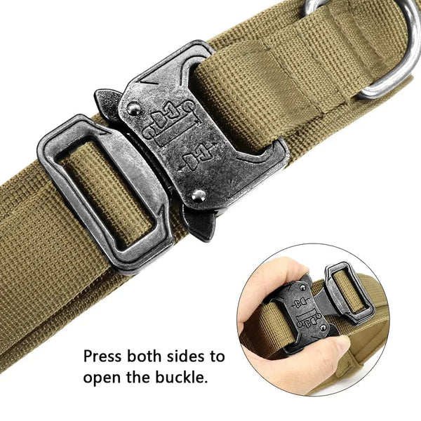 Planet Gates Tactical Dog Collar Military Adjustable Duarable Nylon Lead For Medium Large Walking Training Pet Accessory Breakaway Leash Rope
