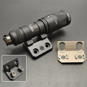 Planet Gates Tactical M300 M600 Flashlight Base MLOK Side Mounting Bracket Rail CNC Metal Base Flashlight Stand Hunting Accessories