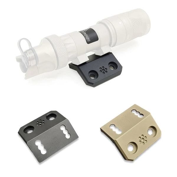 Planet Gates Tactical M300 M600 Flashlight Base MLOK Side Mounting Bracket Rail CNC Metal Base Flashlight Stand Hunting Accessories