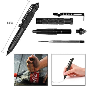 Planet Gates Tactical Pen Multifunction Aluminum Alloy Emergency Glass Breaker Pen Outdoor Camping Security Survival Tools