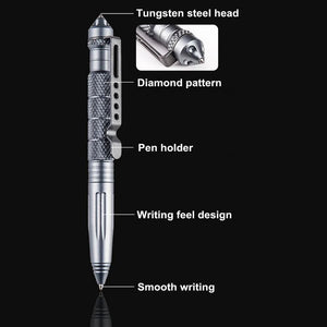 Planet Gates Tactical Pen Multifunction Aluminum Alloy Emergency Glass Breaker Pen Outdoor Camping Security Survival Tools