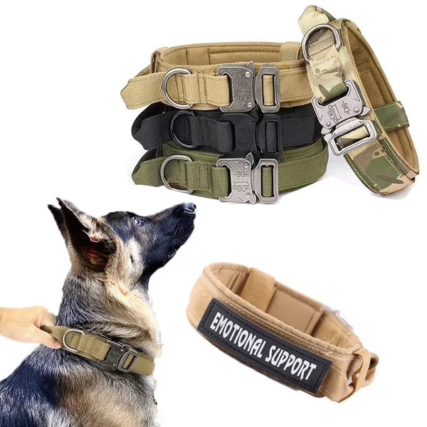 Planet Gates Tactical Police Dog Collar Military Adjustable Duarable Nylon German Shepard For Medium Large Walking Training Pet Accessories