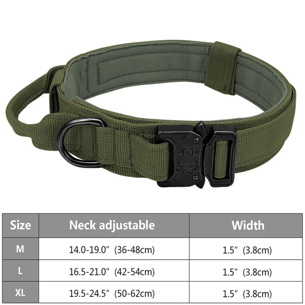 Planet Gates Tactical Police Dog Collar Military Adjustable Duarable Nylon German Shepard For Medium Large Walking Training Pet Accessories