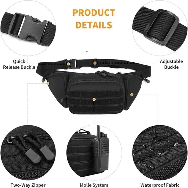 Planet Gates Tactical Waist Pack Nylon Bodypack Hiking Phone Pouch Outdoor Sports Army Military Hunting Climbing Camping Belt Cs Airsoft Bags