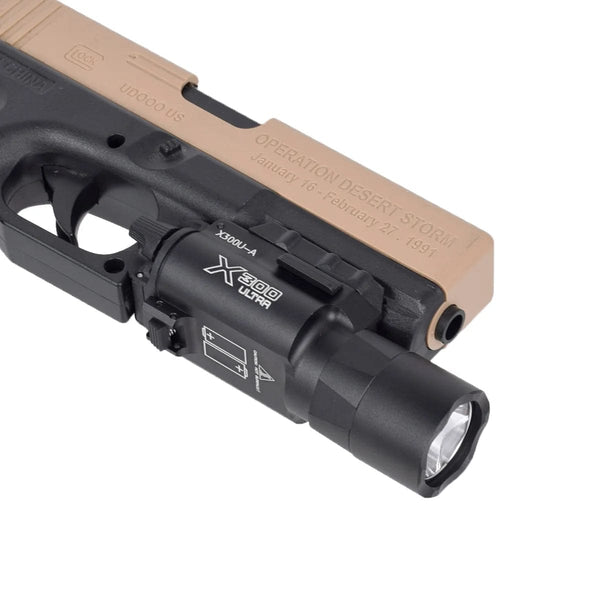 Planet Gates Tactical Weapon Light X300 Ultra Shooting Surefir X300U Auto Tracer II Flashlight Unit Scout Thread Adapter M14 to M10 Kit