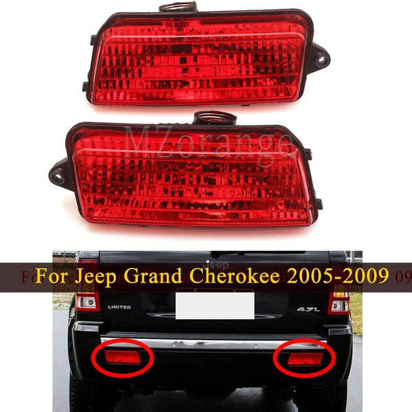 Planet Gates Tail Stop Rear Bumper Reflector Light For Jeep Grand Cherokee 2005 2006 2007 2008 2009 Brake Turn Signal Fog Lamp Accessories