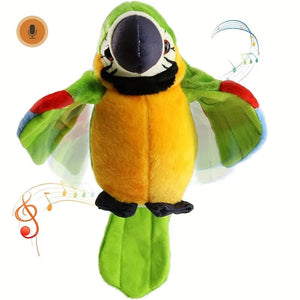 Planet Gates Talking Macaw Parrot Repeat What You Say Stuffed Animal Plush Toy Electronic Record Animated Bird Speaking Parrot Pet Plush Toys