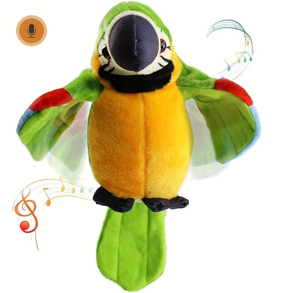Planet Gates Talking Macaw Parrot Repeat What You Say Stuffed Animal Plush Toy Electronic Record Animated Bird Speaking Parrot Pet Plush Toys