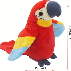 Planet Gates Talking Macaw Parrot Repeat What You Say Stuffed Animal Plush Toy Electronic Record Animated Bird Speaking Parrot Pet Plush Toys
