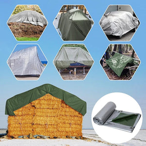 Planet Gates Tarp 2m*2 2*3 3*3 3×4m Waterproof Green Silver Rain Cover Uv Block Tarpaulin Awning Canopy Cover awningSummer Backyard Garden