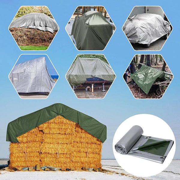 Planet Gates Tarp 2m*2 2*3 3*3 3×4m Waterproof Green Silver Rain Cover Uv Block Tarpaulin Awning Canopy Cover awningSummer Backyard Garden