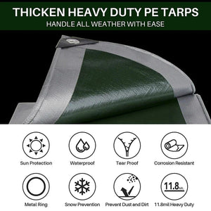 Planet Gates Tarp 2m*2 2*3 3*3 3×4m Waterproof Green Silver Rain Cover Uv Block Tarpaulin Awning Canopy Cover awningSummer Backyard Garden
