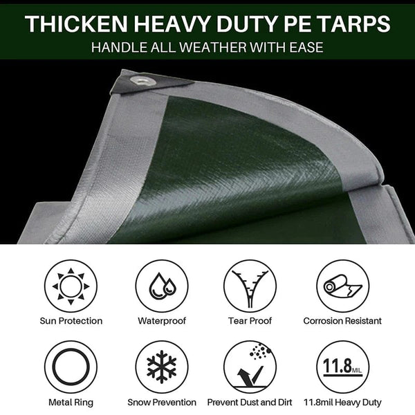 Planet Gates Tarp 2m*2 2*3 3*3 3×4m Waterproof Green Silver Rain Cover Uv Block Tarpaulin Awning Canopy Cover awningSummer Backyard Garden