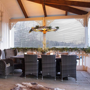 Planet Gates Tarpaulin / 3x5m Thicken Transparent Waterproof Tarpaulin Garden Rainproof Clear Poly Tarp Plant Cover Insulation Shed Cloth with Grommets