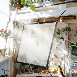 Planet Gates Tarpaulin / 3x5m Thicken Transparent Waterproof Tarpaulin Garden Rainproof Clear Poly Tarp Plant Cover Insulation Shed Cloth with Grommets