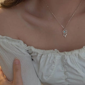 Planet Gates Tassel Moonstone Charm Necklace for Women Creative Pendant Elegant Party Necklaces Jewelry