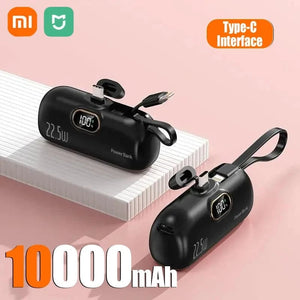 Planet Gates TC Black10000mAh Xiaomi Mini Convenient Mobile Power Bank 30000mah Portable Fast Charging  suitable for iPhone 16 15 14 Samsung External Battery