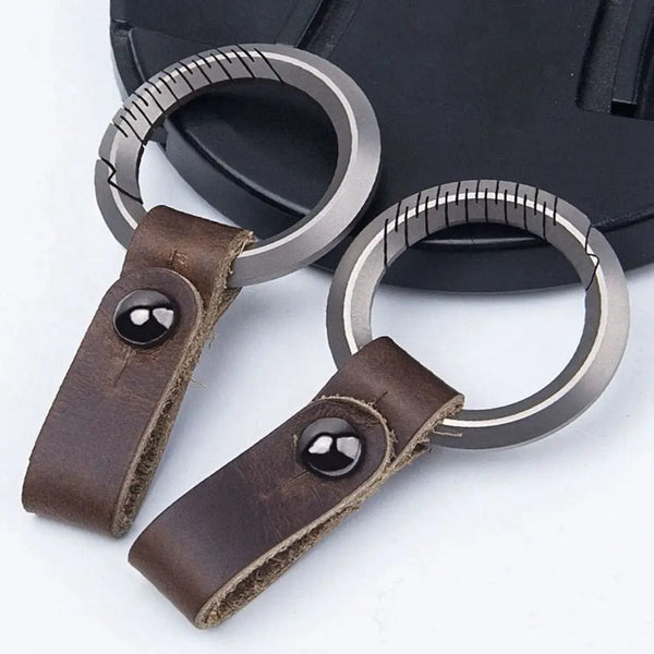 Planet Gates TC4 Titanium Alloy Key Rings Keychains Buckle Pendant Super Cowhide Man Car Keychain for Male Creativity Gift EDC Outdoor Tool