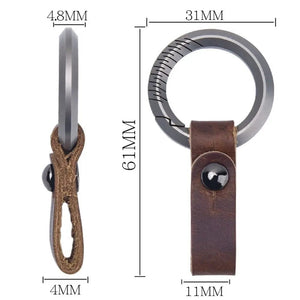 Planet Gates TC4 Titanium Alloy Key Rings Keychains Buckle Pendant Super Cowhide Man Car Keychain for Male Creativity Gift EDC Outdoor Tool