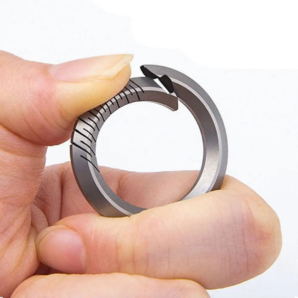 Planet Gates TC4 Titanium Alloy Key Rings Keychains Buckle Pendant Super Cowhide Man Car Keychain for Male Creativity Gift EDC Outdoor Tool