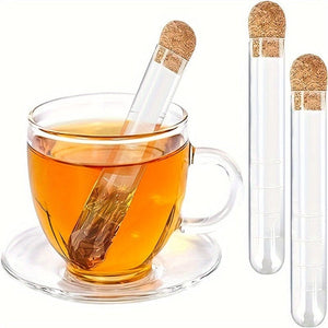Planet Gates Tea Drinkers / 1pc 1pc Heat Resistant Glass Tea Strainer - Transparent Steeper Tube For Loose Leaf Tea - Reusable Tea Accessories For Home And Office Use