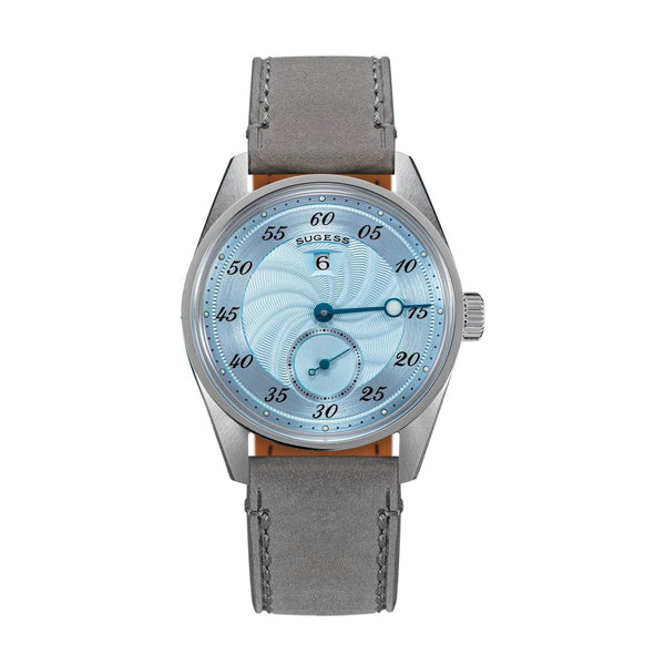 Planet Gates TealBlue grey Sugess Watch of Men Automatic Mechanical Wristwatches ST1721 Movement Luminous Simple Fashion Clock Waterproof Glass S451 New
