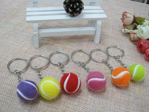 Planet Gates tennis / CHINA Tennis bag Pendant plastic mini tennis ball key chain small Ornaments sport advertisement keychain fans souvenirs key ring