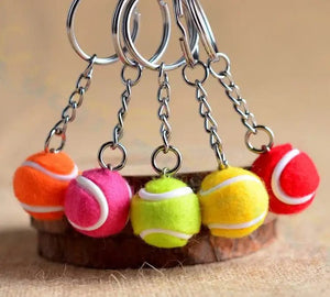 Planet Gates tennis / CHINA Tennis bag Pendant plastic mini tennis ball key chain small Ornaments sport advertisement keychain fans souvenirs key ring