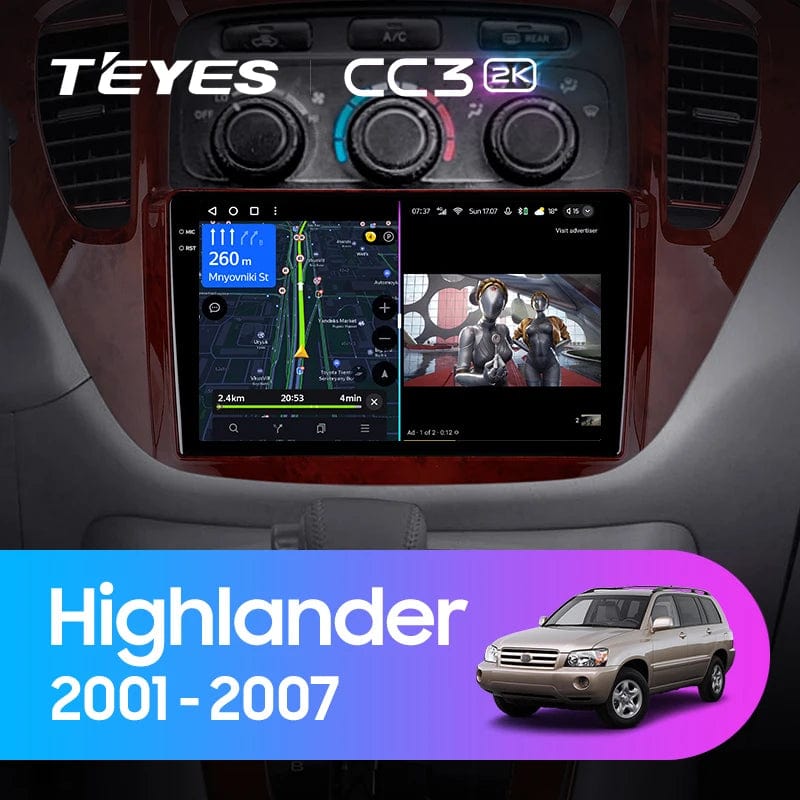 Planet Gates TEYES CC3L CC3 2K For Toyota Highlander 1 XU20 2001 - 2007 Car Radio Multimedia Video Player Navigation stereo GPS Android 10 No 2din 2 din dvd